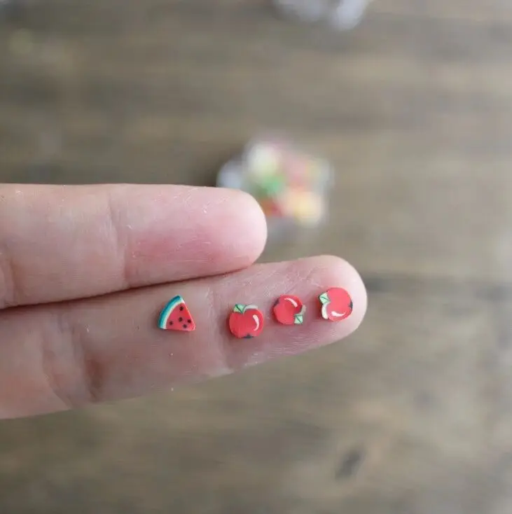 Fruit Slices Filler For Nail Art decorations Slime Fruit Addition Charm Slime Accessories Supplies Decoration Toy 1000pcs