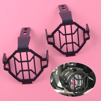 

DWCX 2pcs Motorcycle Fog Light Protector Guards Metal Foglight Lamp Cover TR-2219-BK Fit For BMW R1200GS F800GS & Adventure