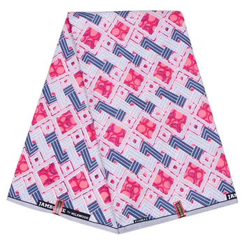 

Nigerian Ankara Real Wax Print Fabric For Wedding Party Dress Polyester DIY Sewing Materials African Print Wax Fabric