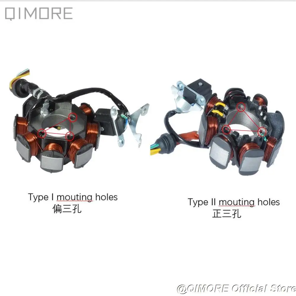 CG125 8-coil AC stator holes