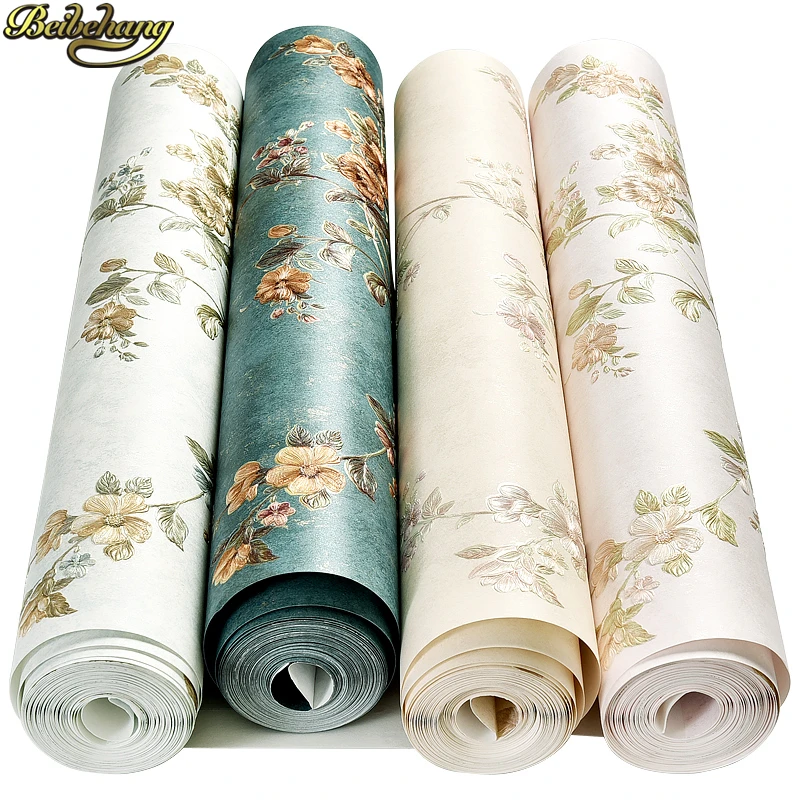 wall paper. Pune elephant emerald palm Southeast Asian style high-end non-woven wallpaper bedroom living room wallpaper backgrou