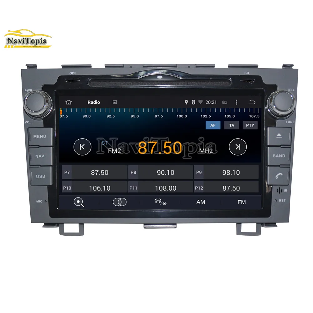 Excellent NAVITOPIA 4G RAM 64G ROM PX6 Six Core Android 9.0 Car DVD Multimedia Player GPS Navigation for Honda CRV 2006 2007 2008-2011 4