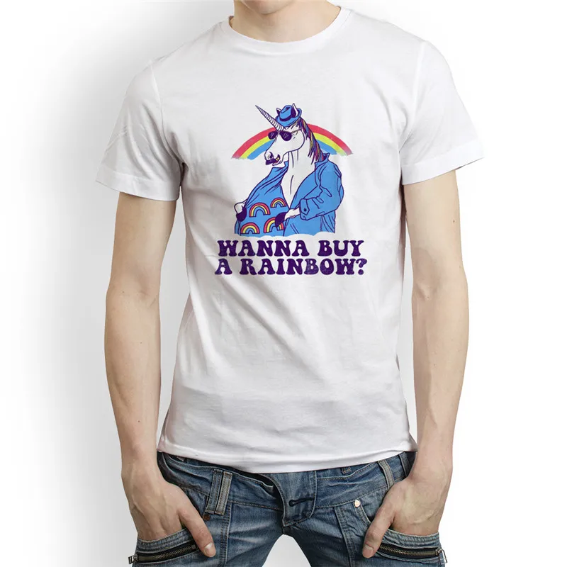 

Qlychee Streetwear Rainbow Print Men T-Shirt Top Tee Short Sleeve Crew Neck Summer Color Block Men T Shirts Top Tees