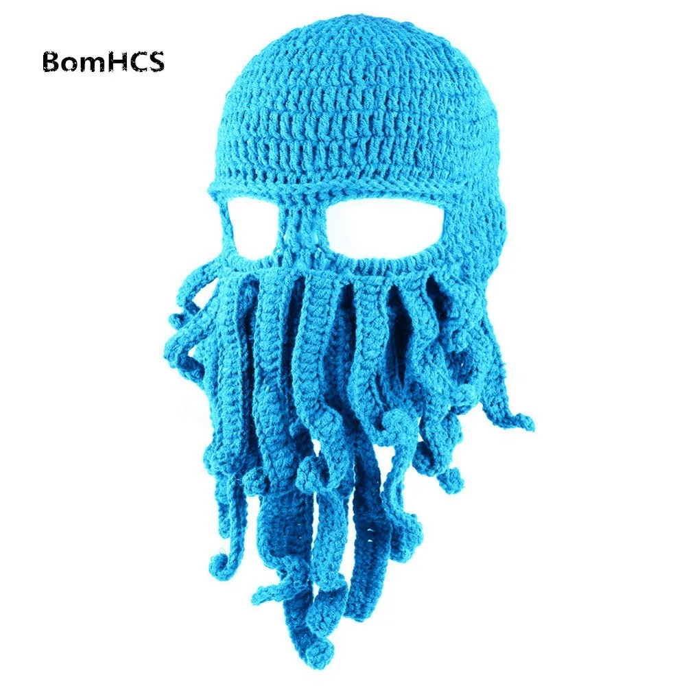 BomHCS оптовая продажа 10 шт забавные щупальца Осьминог Cthulhu вязаная шапка