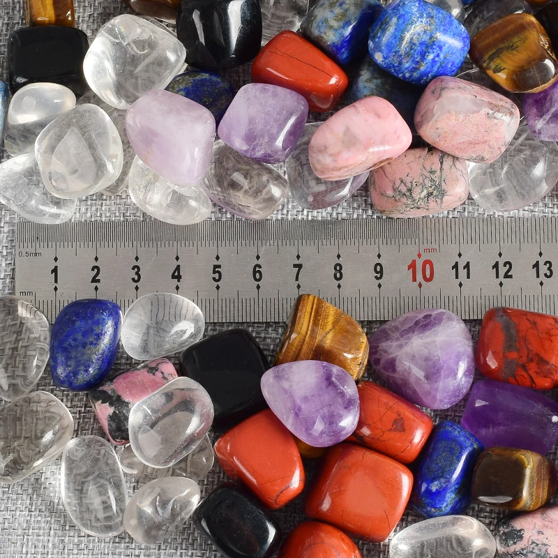 100 г галтованный камень Бусины и массовый выпуск 7 видов драгоценный камень, камень минералы кристалл для чакры заживляющие кристаллы и драгоценные камни