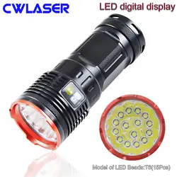 CWLASER CREE XM-L T6 4 режима 15 * светодио дный s мощный 30000LM Портативный зарядка через usb белый светодио дный фонарик (4*18650 батареи)