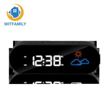 

LCD Digital Display With Backlight Color Weather Forecast Snooze Function Electronic Table Watch Clock FM Radio LED Alarm Clock