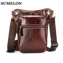 Натуральная кожа Для мужчин Талия пакеты сумки на плечо поясная Сумка дорожная талии пакет мужской талии мешок кожаный мешок Курьерские сумки