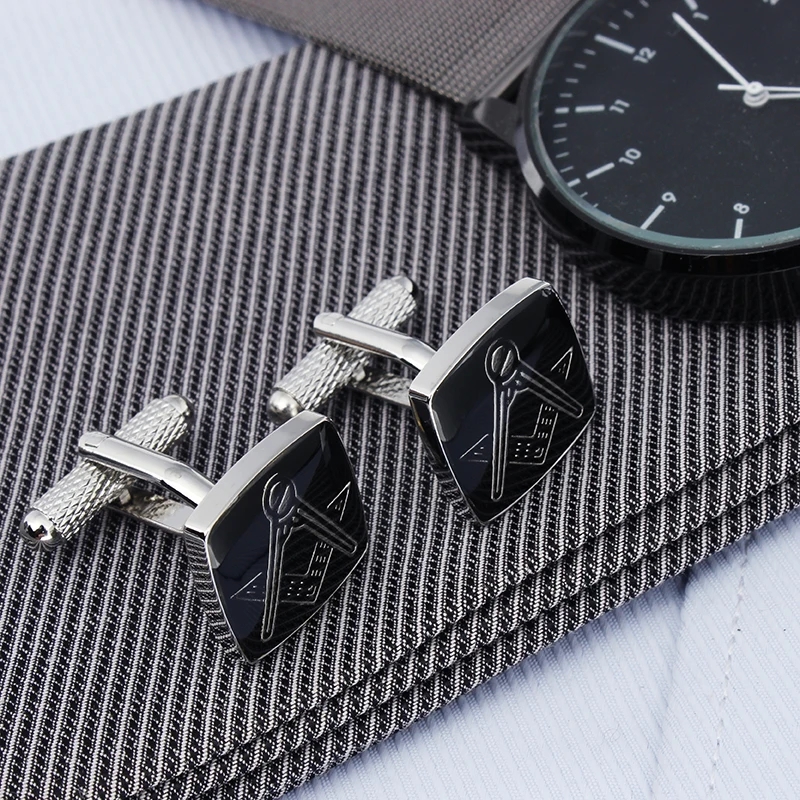 

New Arrival Trendy square Plain Metal Men's Shirts Cuff links