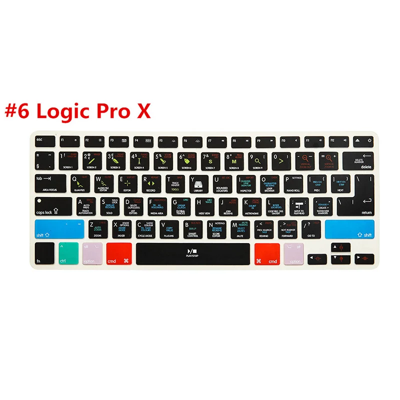 HRH тонкий Ableton Live Logic Pro X Avid Pro инструменты ярлык клавиатуры Обложка кожи для Macbook Pro Air retina 13 15 17 до