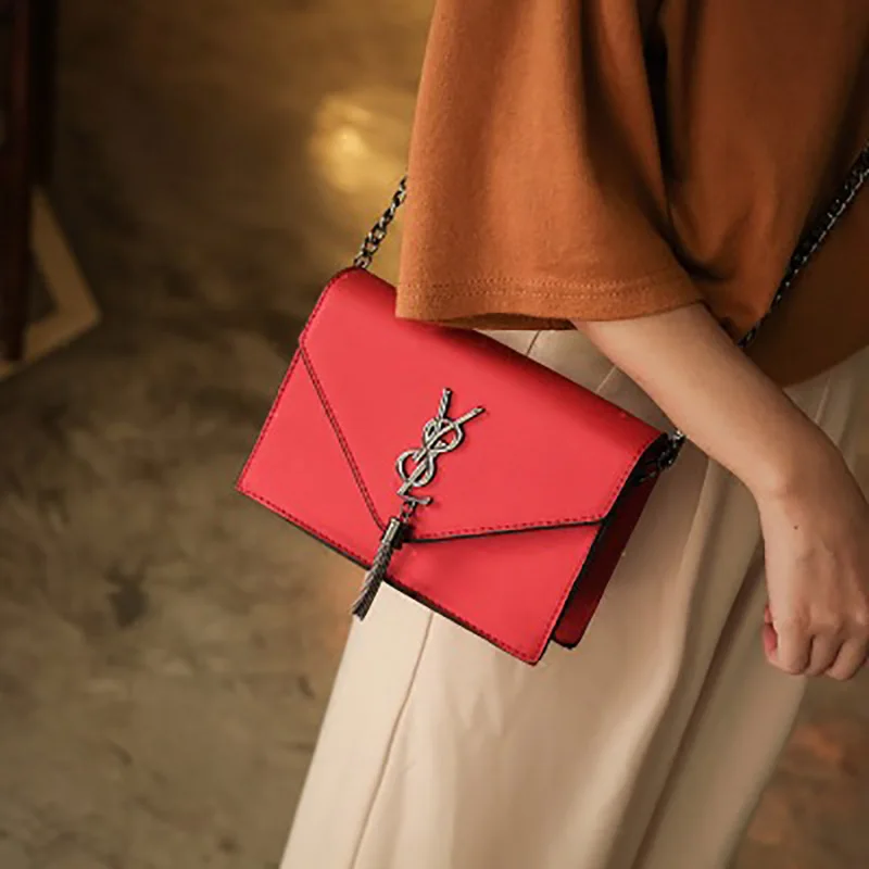 

Retro Fashion Female Square Bag 2018 New High quality Matte PU leather Women's Designer Handbag Chain Shoulder Messenger bags