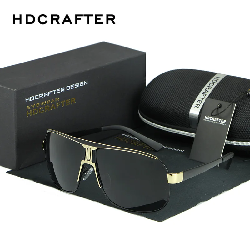 Мужские поляризованные солнцезащитные очки HDCRAFTER роскошные брендовые