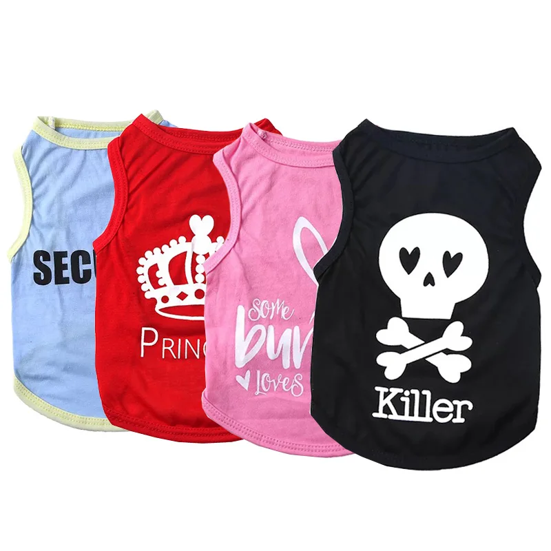 

Pet dog clothes vest puppy cat dog clothes cotton T-shirt soft comfortable pet dog summer clothing clothes dog shirt