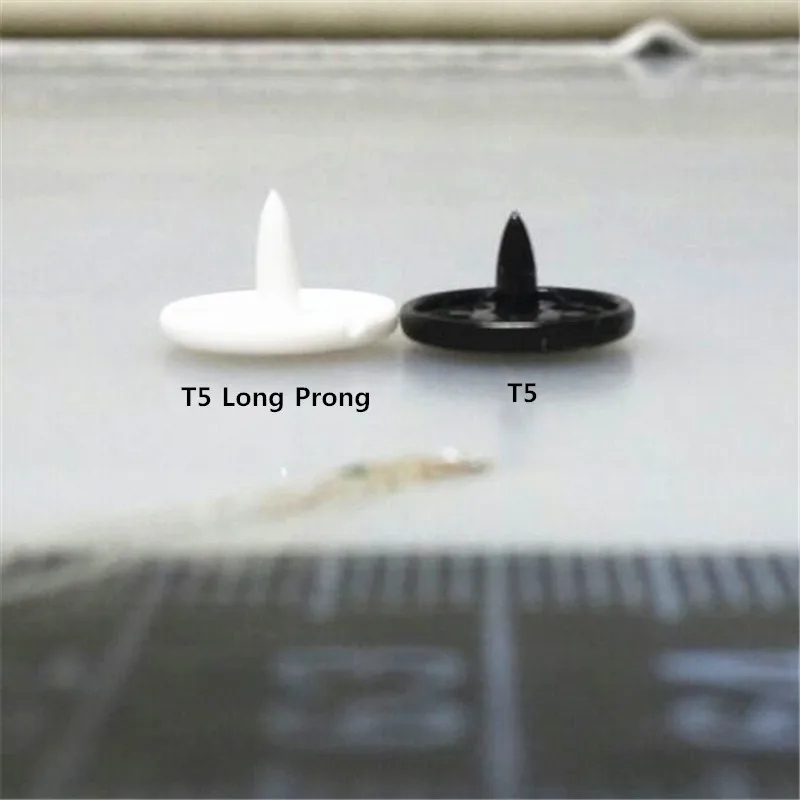 Chengkai 1000 sets T5 Size 20 Kam Round Glossy Plastic Resin Long Prong Snaps Buttons fasteners Press Stud Baby Children Snaps