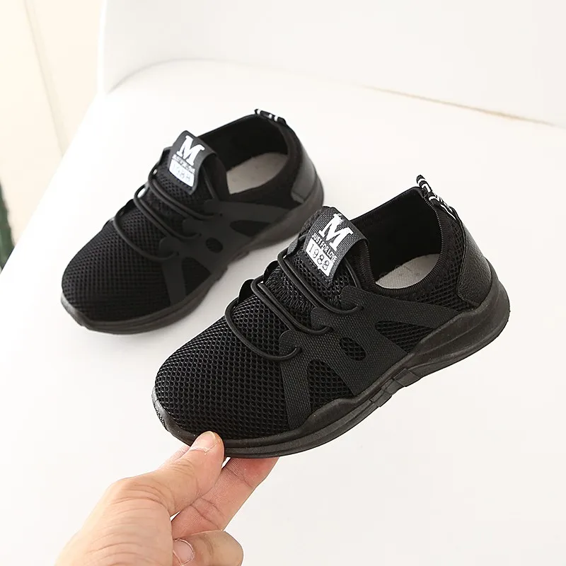 New Sale Mesh Sport Run Sneakers Casual Shoe Fashionable Children Infant Kids Baby Girls Boys Letter Kids shoes Breathable