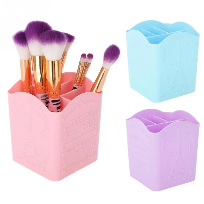 

4 Cells Nail Tools Storage Box Organizer Dotting Pen Nail Art Brush Holder Nail Polish Container Makeup Brushes Display Shelf