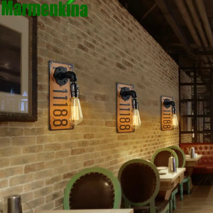  Retro industrial style clothing shop bar hall entrance hallway creative restaurant bedroom bedside  - 32858502692