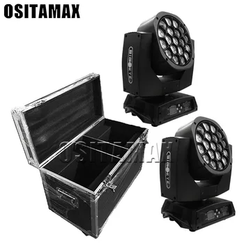 cheap OSITAMAX A moving wash verlichting 19x15 w zoom bee ogen led dmx dj apparatuur 2 stuks + flight case