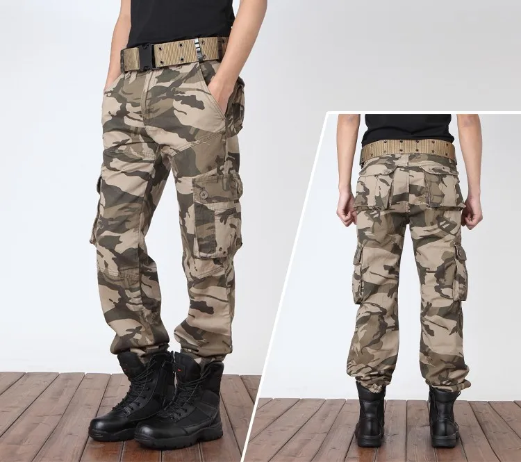 Брюки карго мужские тактические брюки военные повседневные камуфляжные брюки с несколькими карманами камуфляжные армейские брюки мешковатая одежда армейские брюки