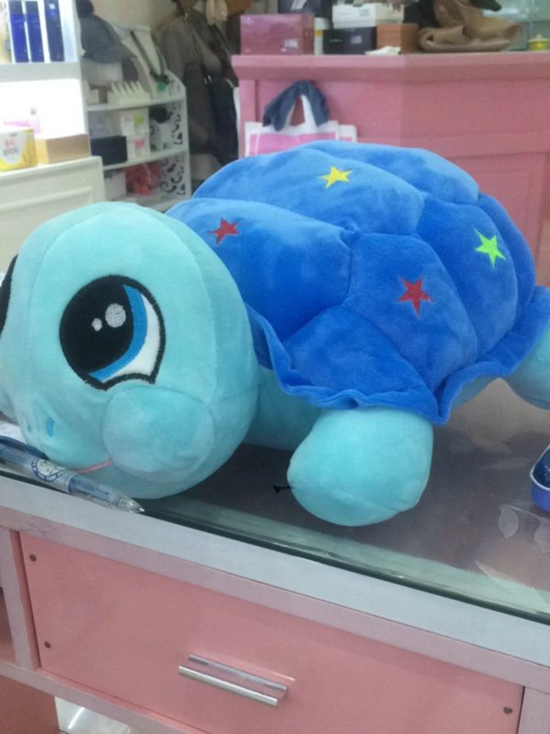Dorimytrader Cuddly Soft Animal Tortoise Plush Toy Big Stuffed Cartoon Turtle Doll Animals Pillow for Kids Gift 26inch 65cm 4 Colors DY61982 (21)