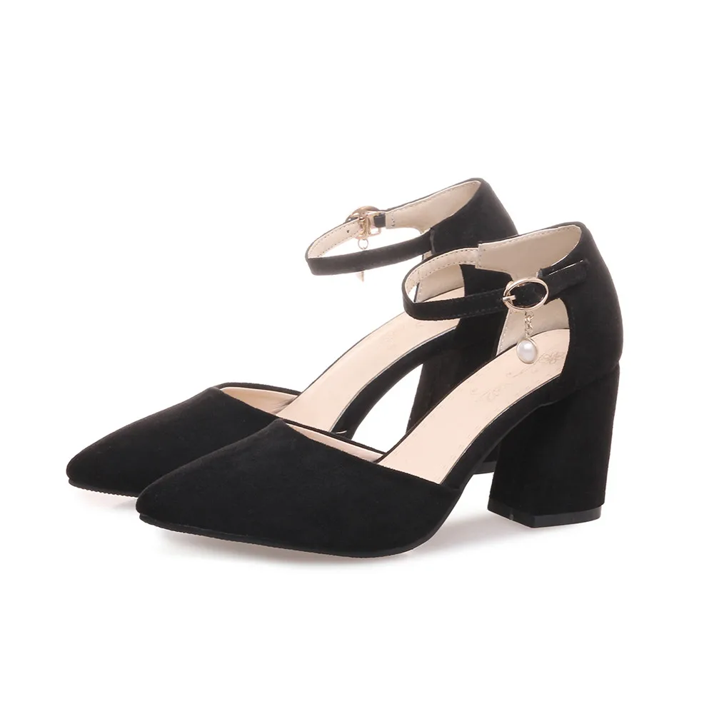 Donne Beige eleganti punta Primavera Pink Plus Autunno Nero a Grigio alti Fashion Size Rosa sposa Asumer Ladies Scarpe da Black Pompe Flock Tacchi O8xH7OwS