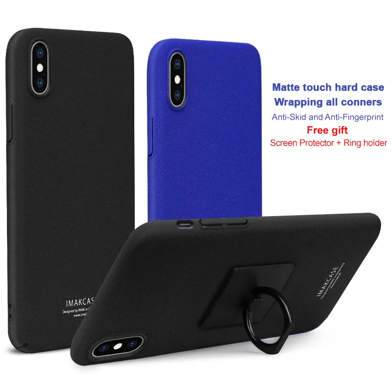 Чехол для Apple iPhone x iMak ковбойский матовый чехол телефона XS + держатель протектор