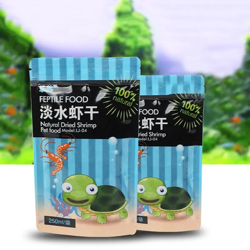 250ml/bag Shrimp Dry Feed Water Turtle Brazilian Tortoise Turtles Food Calcium Supplement Fish Tank Freshwater Dried Shrimps | Дом и сад