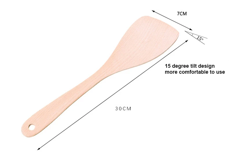 1 шт. лопаты из натурального бамбукового дерева для здоровья, кухонная шлицевая лопатка, ложка для перемешивания, держатель для кухонной утвари, посуда для еды, ВОК, лопатка