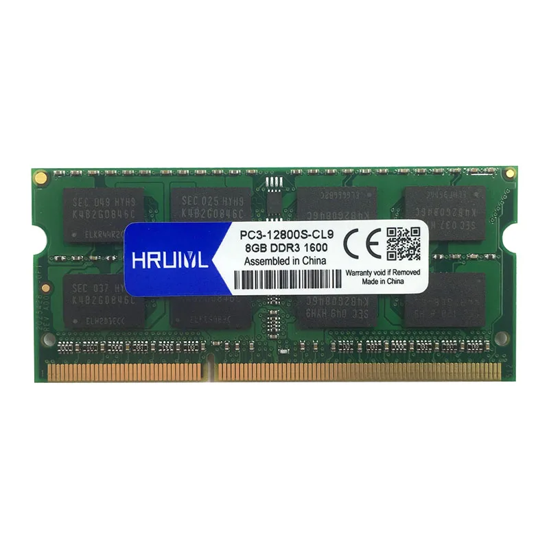 Hruiyl DDR3 2 ГБ/4 ГБ/8 ГБ 1066 МГц 1333 1600 МГц DDR3L PC3-8500 PC3-10600 PC3-12800 SODIMM для лэптоп ноутбук Память Ram memoria