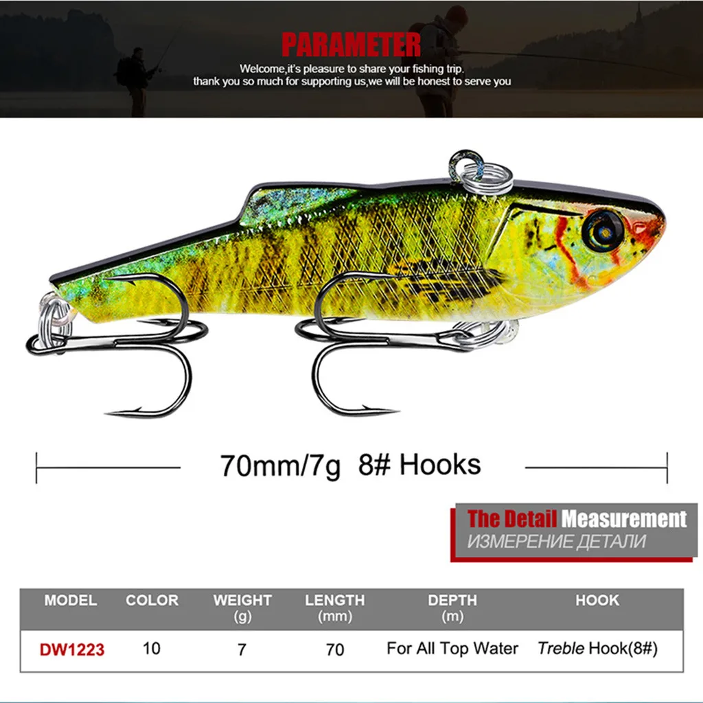

Frederick 2019 TOP Artificial Fake Fish Bait Fishing Lure Bait Bionic Fishing Gear 1Pc two 1.9