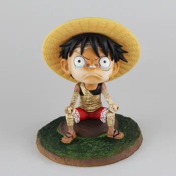 

Hot one piece Japan anime cartoon toys action figures pirate model 13cm Injured Monkey D Luffy doll with Bandage collection