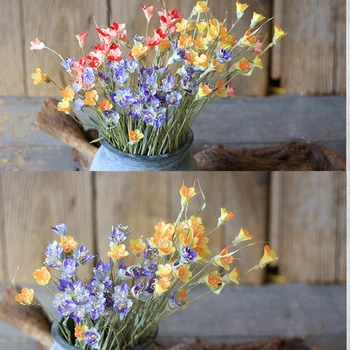 

20 Pieces One Bunch Spider Orchid Handmade Natural Plant Combination With Long Rod 3 Color Home Flower Arrangement Decoration