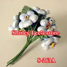 120 пучков = 1200 шт 3 мм искусственный мини-пучок с листьями, 4 цвета на выбор( экспресс