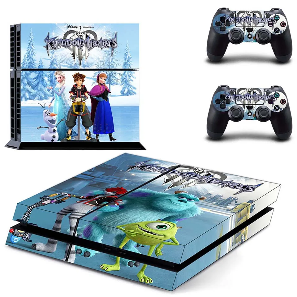 Kingdom Hearts III PS4 виниловое покрытие Наклейка для Playstation 4 консоль+ 2 шт. контроллер наклейки на геймпады - Цвет: GYTM2376