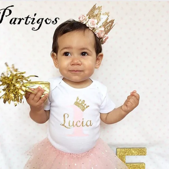 

Happy First Birthday Party Hats Decor Cap One Birthday Hat Princess Crown 1st 2nd 3rd Year Old Number Baby Kids Hair Accessory