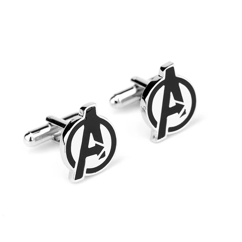 

dongshneng Marvel's The Avengers Logo Cuff link Classic Super Hero Enamel Alloy Cuff button Men's Fashion Cufflinks -40