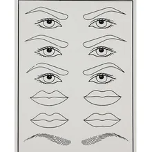 5 шт. кожа для обучения татуировкам поддельные резиновые Кожи Косметическое руководство Перманентный макияж тени для бровей губ 20*15 см