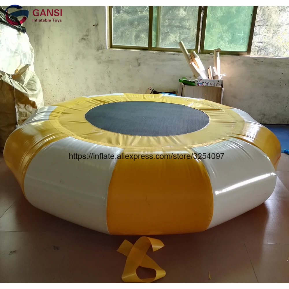 3M Diameter Inflatable Jumping Trampoline Water Mat,Heat Sealing Inflatable Water Trampoline Rental For Aqua Park