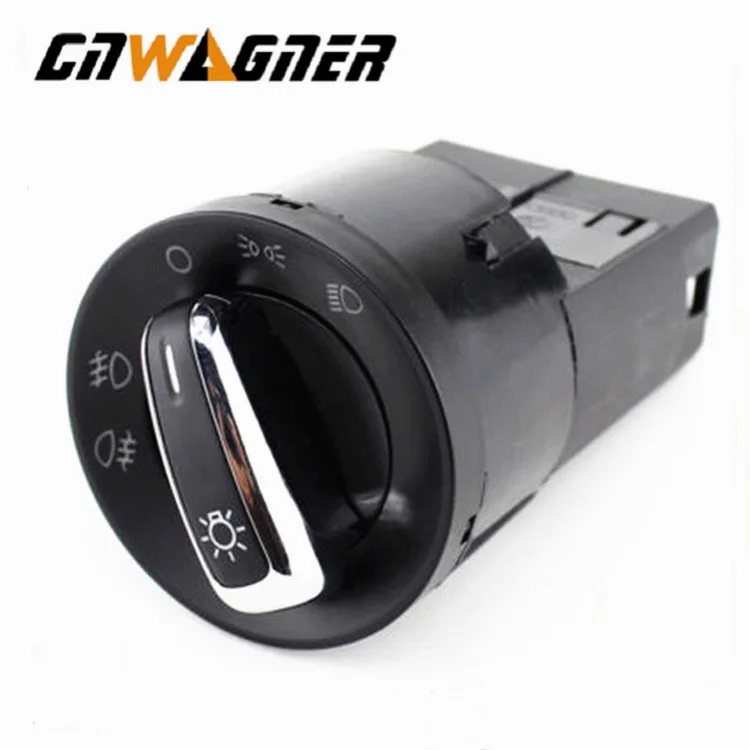 Chrome Control Fog Head light Lamp Switch for VW Volkswagen Jetta Golf