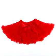 Детская однотонная пышная танцевальная одежда для девочек милые шифоновые юбки-пачки принцессы, красные юбки