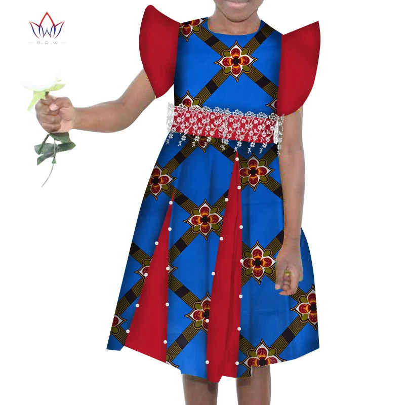Новая модная летняя одежда для детей в африканском стиле; милые платья для девочек; традиционная одежда для детей в африканском стиле; WYT340