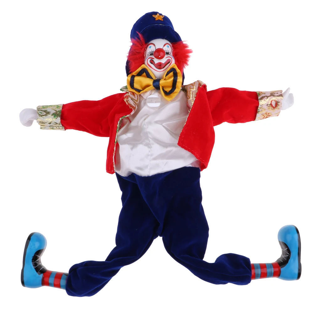 Funny Smile Clown Man Figure Doll Toy Halloween Decor Ornaments Birthday Gift 41cm #2 Porcelain Dolls Making