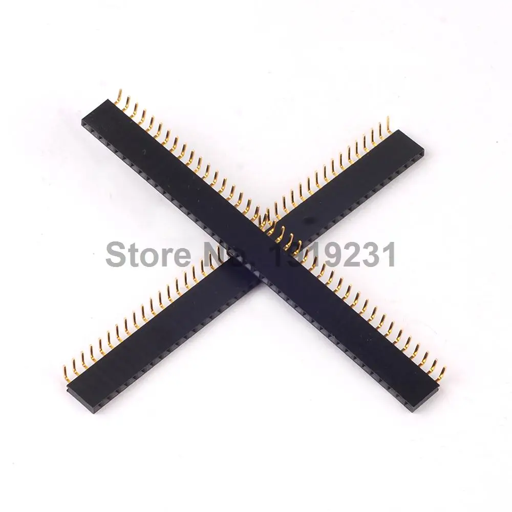 

20PCS 1x40 Pin 2.54mm Right Angle Single Row Female Pin Header Connector