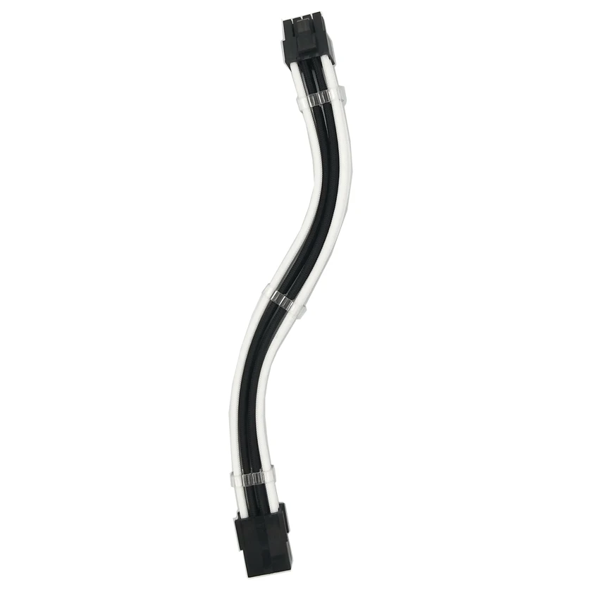 PCI-E 8Pin Black_White_Extension Cable