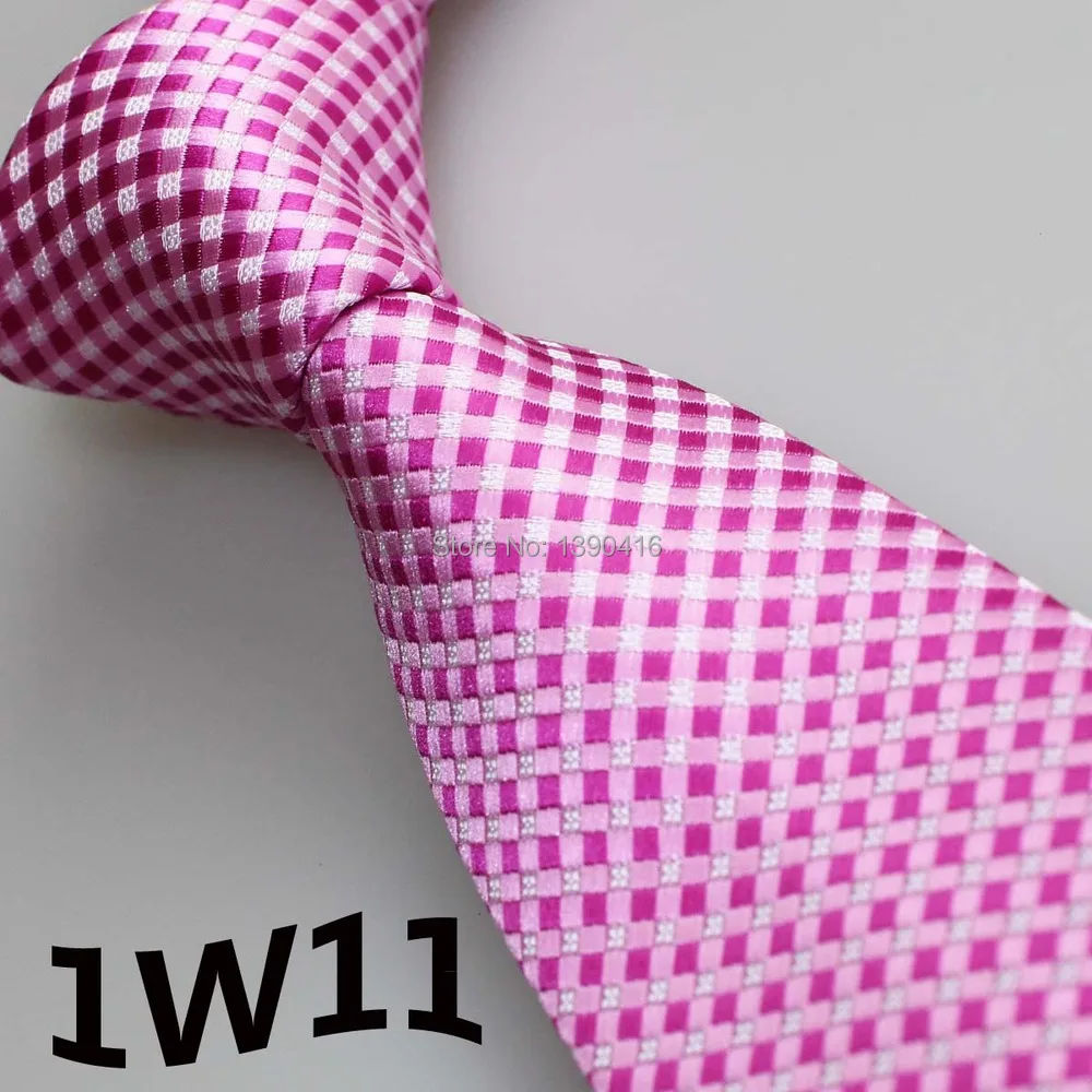 

2015 Latest Stylet Luxury Ties Light Pink/Fuchsia/White Grid Striped Design/Casamento/Wedding Dresses/Mens Designer Clothing Men