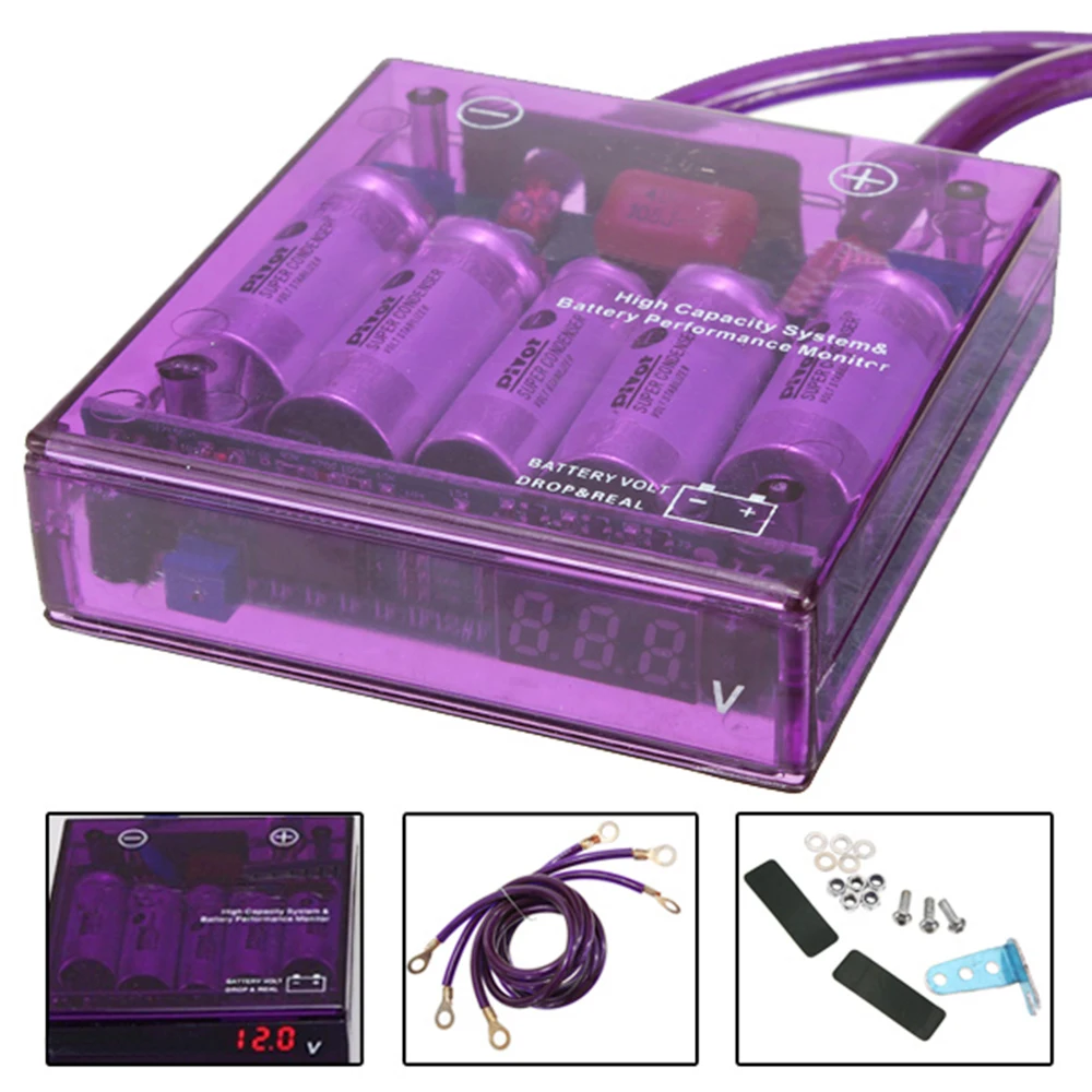 Горячо! Высокое качество Универсальный Мега RAIZIN стабилизатор напряжения/с заземлением 5 проводов Digisplay и светодиодный дисплей фиолетовый цвет