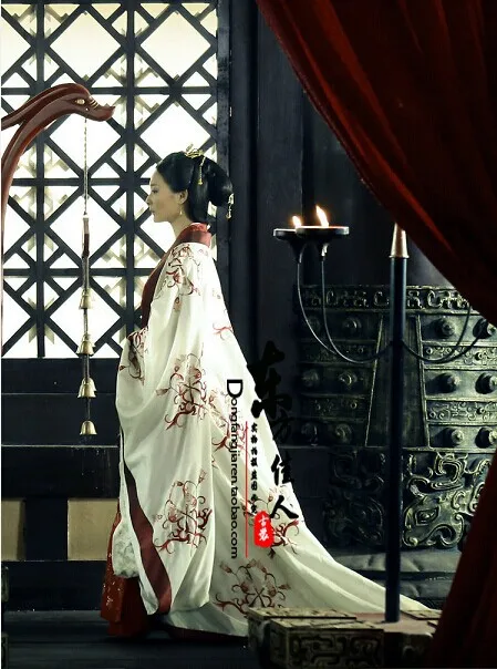 Дизайн Театральный Костюм нежный Hanfu Великий Strategists Gui Guzi династии Хань женский костюм с длинным хвостом
