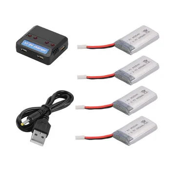 

4pcs 3.7V 600mAh Battery + USB Charger For Syma X5C X5C X5SC X5SW Drone BC685 3C15