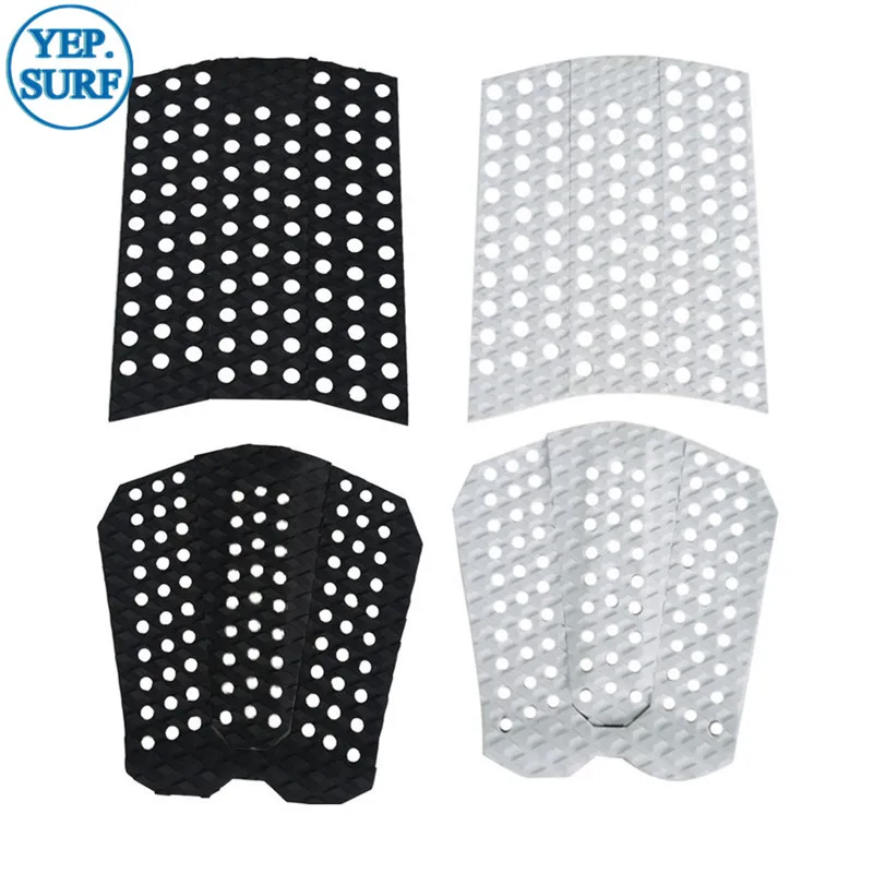 Surfing EVA Deck Grip Pad, Surf Traction Pad, Front Pad and Tail Full Set for Surfboard, Black Colors, Presale