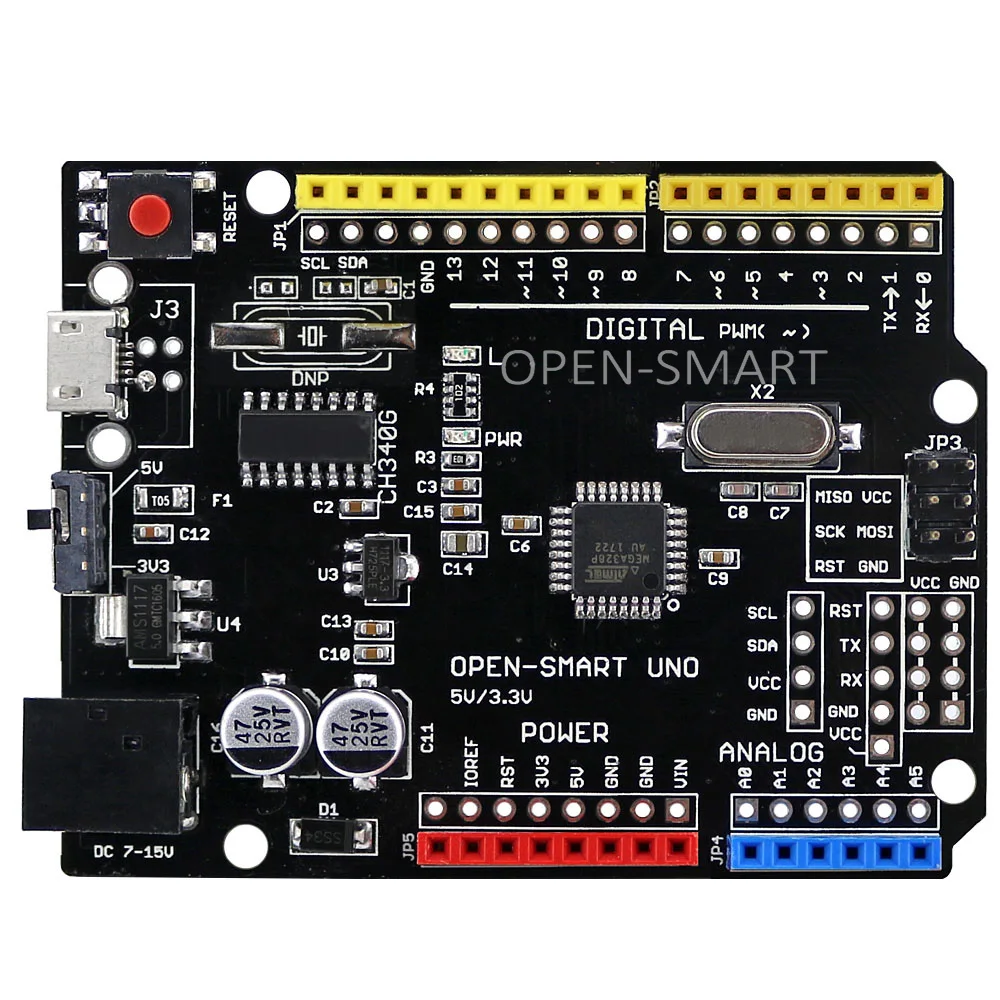 1 x ATMEGA 328P-PU microcontrollore AVR; EEPROM 32kB; DIP28 2kB; flash 1kB; SRAM